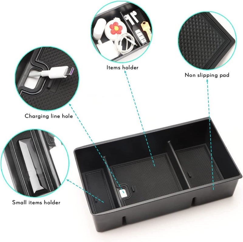 صينية منظم الكونسول المركزي متوافقة للأعوام 2021 2022 2023 2024 2025 تويوتا فينزا إكسسوارات صندوق تخزين مسند الذراع منظم صينية الإدخال